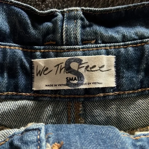 FREE PEOPLE SHORTS LIVIN BLUE WE THE FREE FRAYED w BELT SMALL SEE YOU SOMETIME - Picture 13 of 16